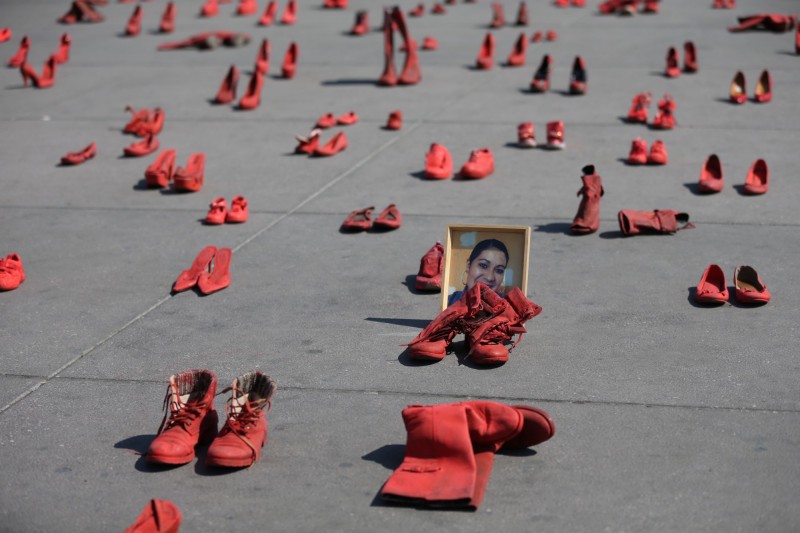 墨西哥首都「紅鞋示威」 籲大眾正視性別暴力 – 國際 – 自由時報電子報